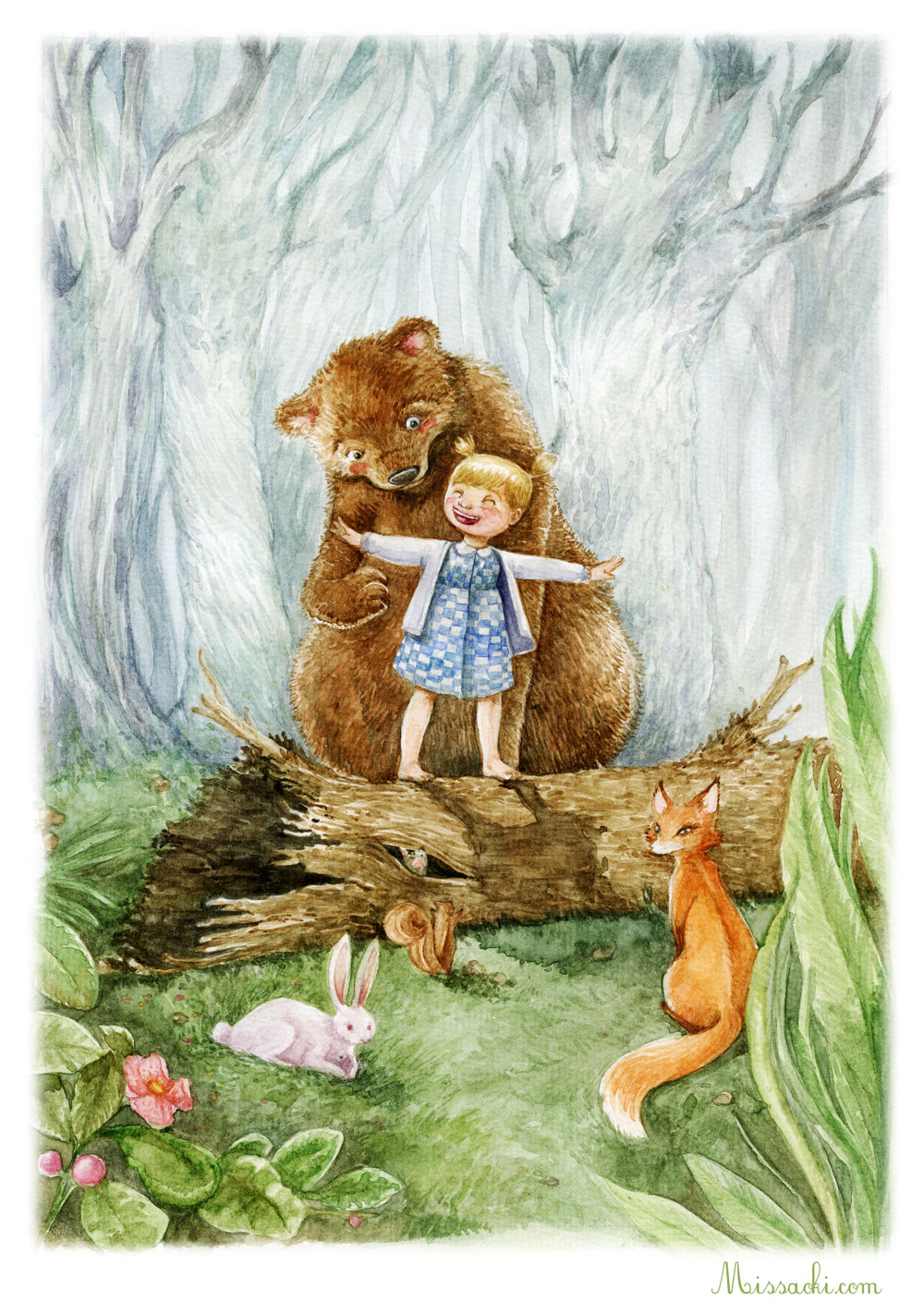 Ilustración "My forest friends" by Miss Aoki