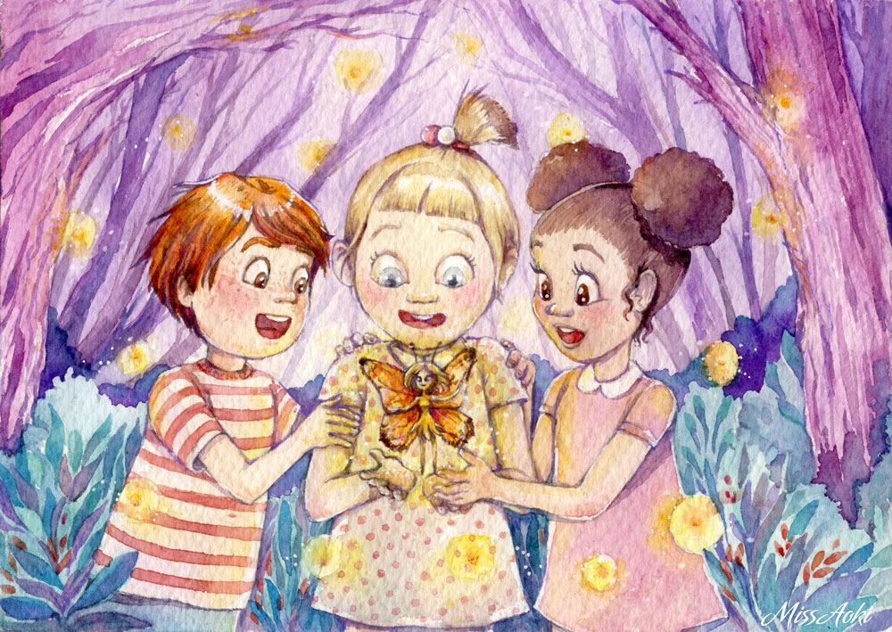 Ilustración para childweek día 1 "magic" by Miss Aoki